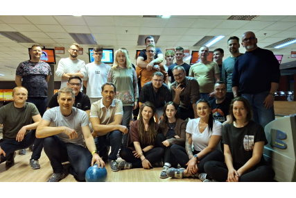 Team bonding at bowling